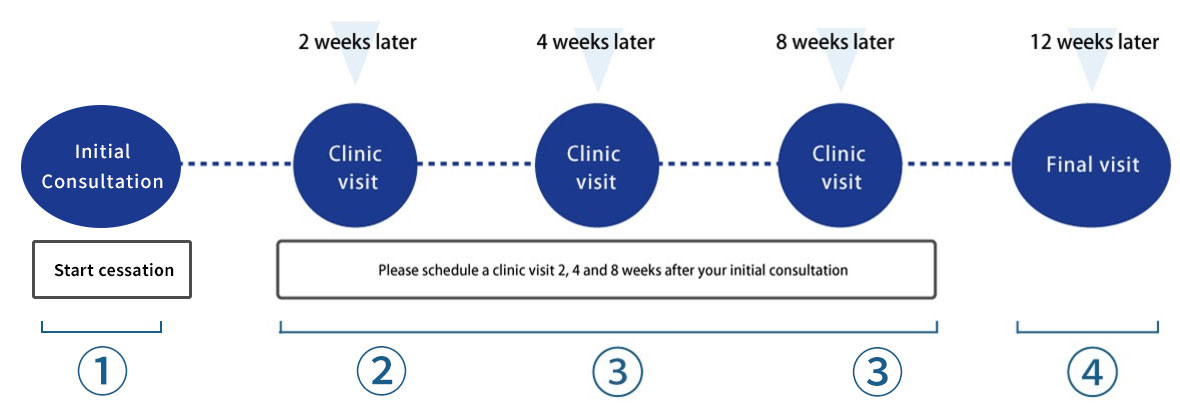 Smoking Cessation Treatment Schedule for PC